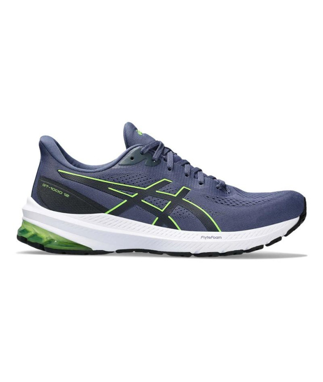 Chaussures Running Homme de ASICS GT-1000 12 Bleu tonnerre/Citron vert