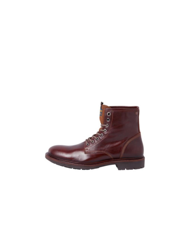 Jack and Jones Boots Jfwtanner Bota de Couro Brandy Castanho Homem