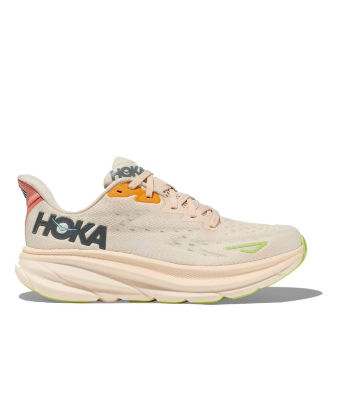 Zapatillas de Running Hoka Clifton 9 Beige Mujer
