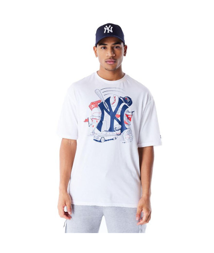 Camiseta New Era MLB FOOD GRPHC OS New York Yankees...