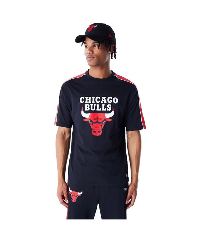 Camiseta New Era NBA PANEL OS Chicago Bulls Preto Homem