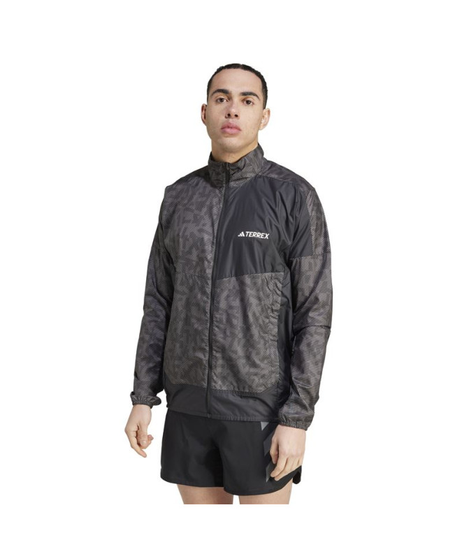 Chaqueta de Trail adidas Trail Wind Hombre Carbón