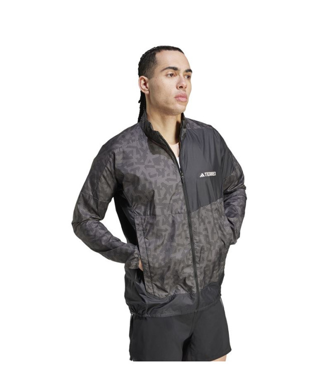 Chaqueta de Trail adidas Trail Wind Hombre Carbón