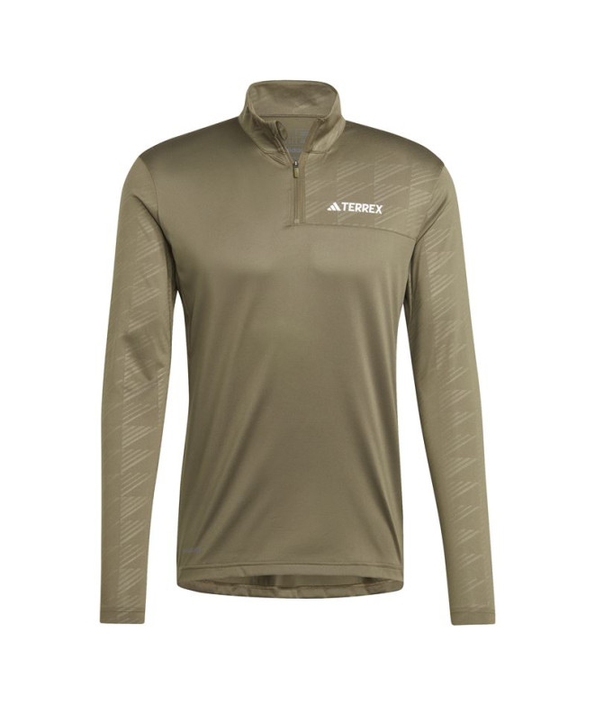 Sudadera de Senderismo adidas Mt Half Zi Ls Hombre