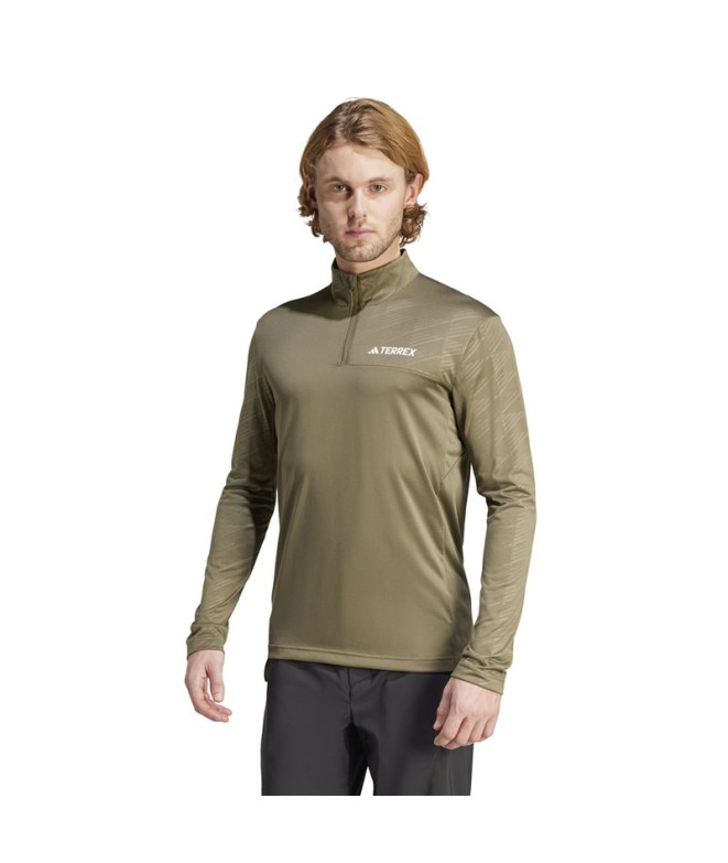 Moletom adidas caminhada no Monte Half Zi Ls Homem