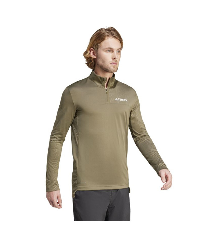 Moletom adidas caminhada no Monte Half Zi Ls Homem