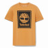 Camiseta Timberland Homem Manga curta com logótipo Stack em trigo Laranja