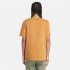Camiseta Timberland Homem Manga curta com logótipo Stack em trigo Laranja