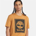 Camiseta Timberland Homem Manga curta com logótipo Stack em trigo Laranja