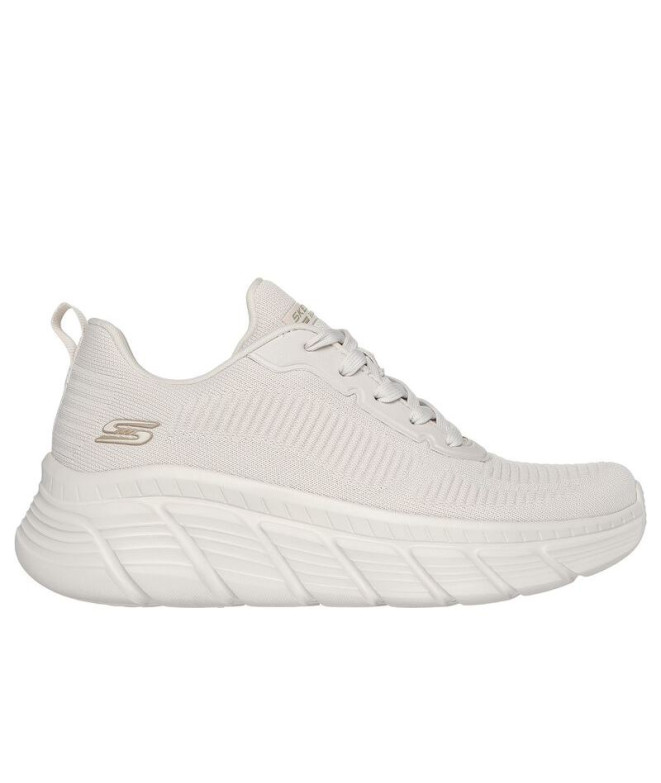 Zapatillas Skechers Bobs B Flex Hi - Fly Mujer Off White Engineered Knit