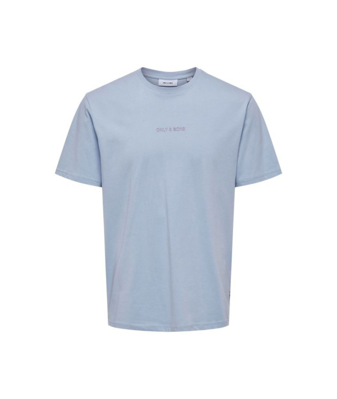 T-shirt Only & Sons Onslevi Life Reg Text Eventide Homme