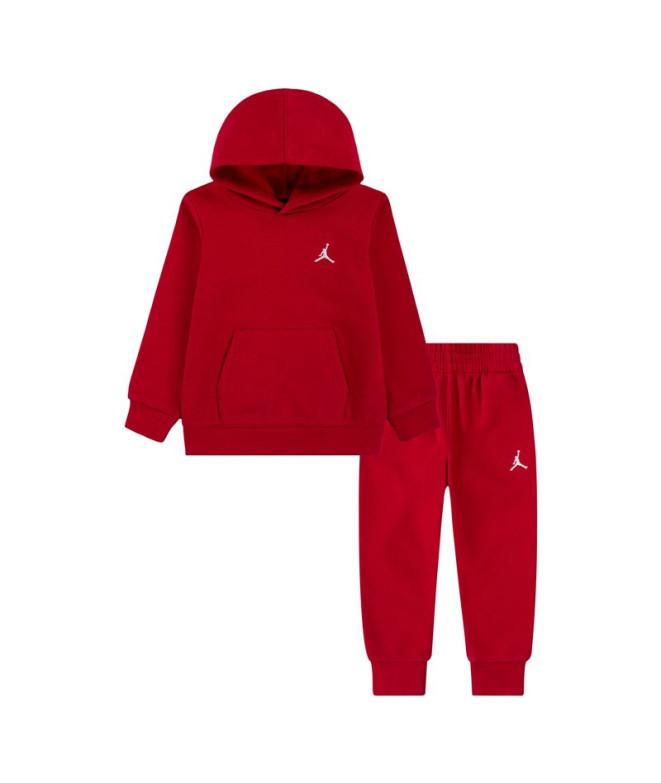 Conjunto Set Infantil Pulôver Jordan Mj Brklyn Fleec Fleec Vermelho