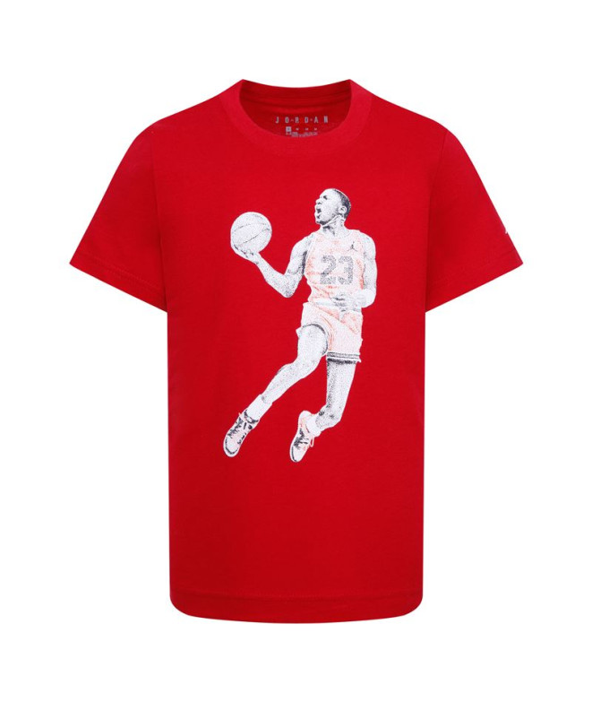 Camiseta Jordan Air Jordan Dots Ss Niño Rojo