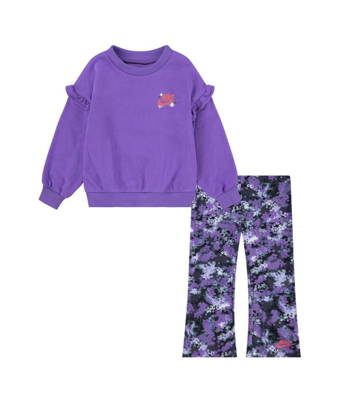 Conjunto Nike Fresh Cut Dolman Ruffle Set Niña Negro