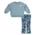 Conjunto Nike Set Menina Corte fresco Dolman Ruffle Azul