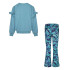 Conjunto Nike Set Menina Corte fresco Dolman Ruffle Azul