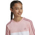 Camiseta adidas Infantil Tiberio 3 Bandas Colorblock Rosa