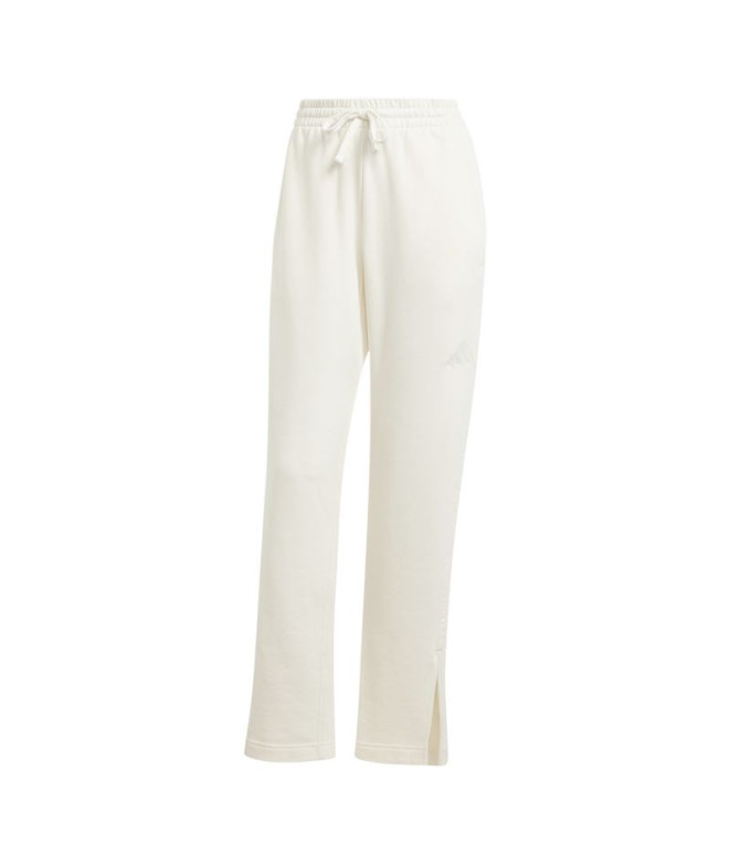 Pantalones adidas All Szn French Terry 3 Bandas Straight Leg Mujer Blanco