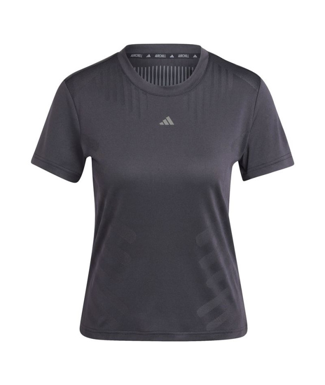 Camiseta de Fitness Hr Hiit Airch Mujer Negro