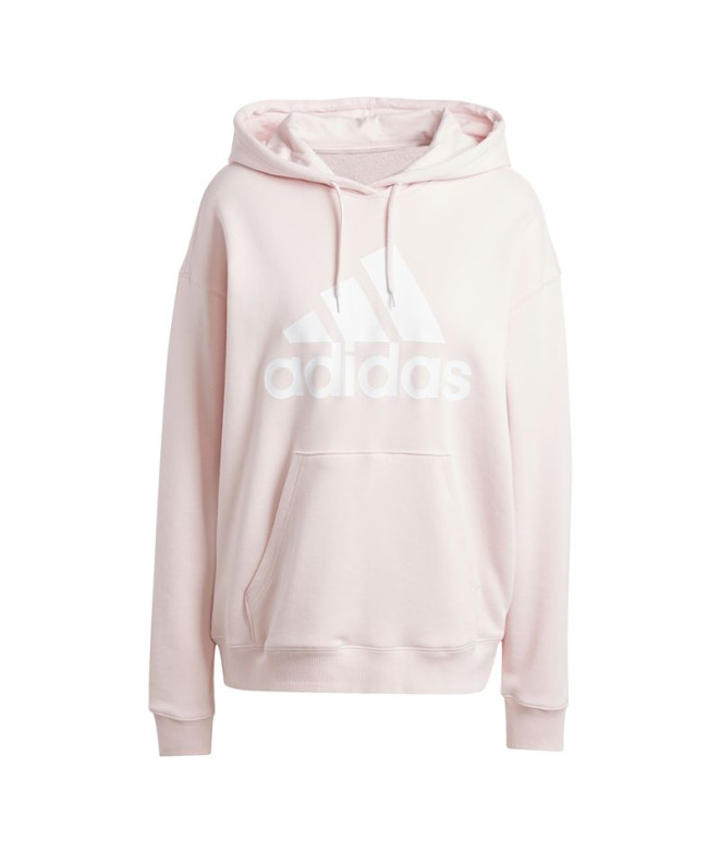 Moletom adidas French Terry Mulher Essentials Big Logo Oversized Rosa