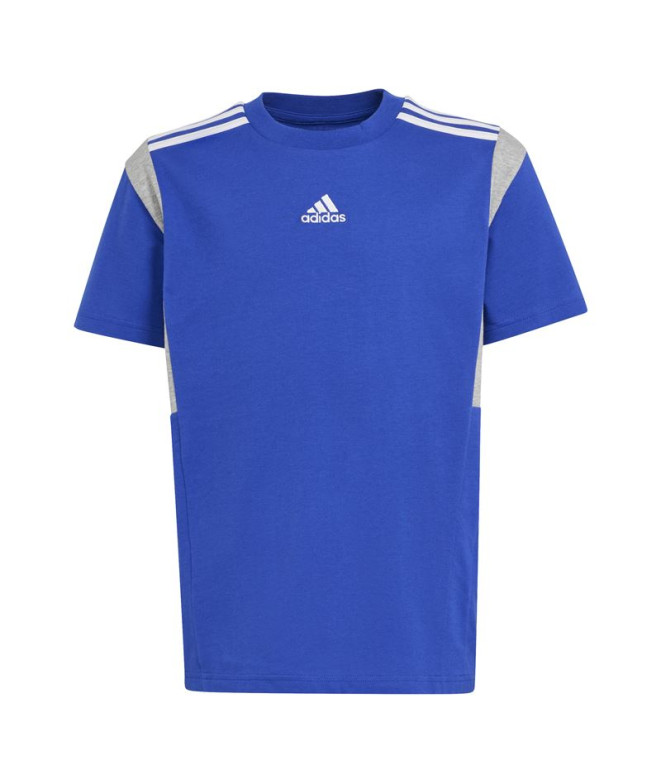 Camiseta adidas Colorblock Infantil Azul