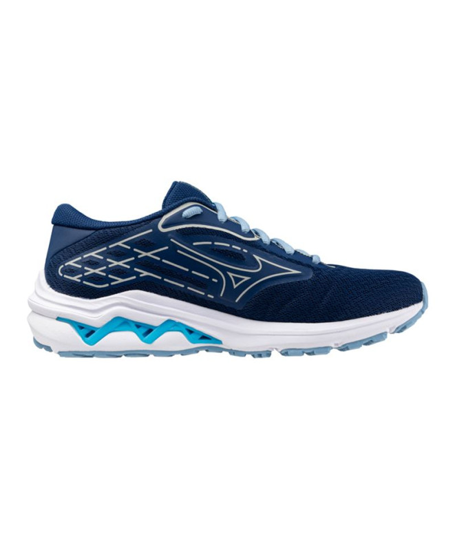 Chaussures Running Mizuno Femme de Wave Equate 8 Bleu foncé