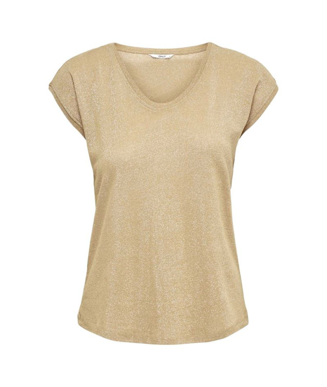 Camiseta Apenas prateado S/S V Lurex Gold Colour Mulher