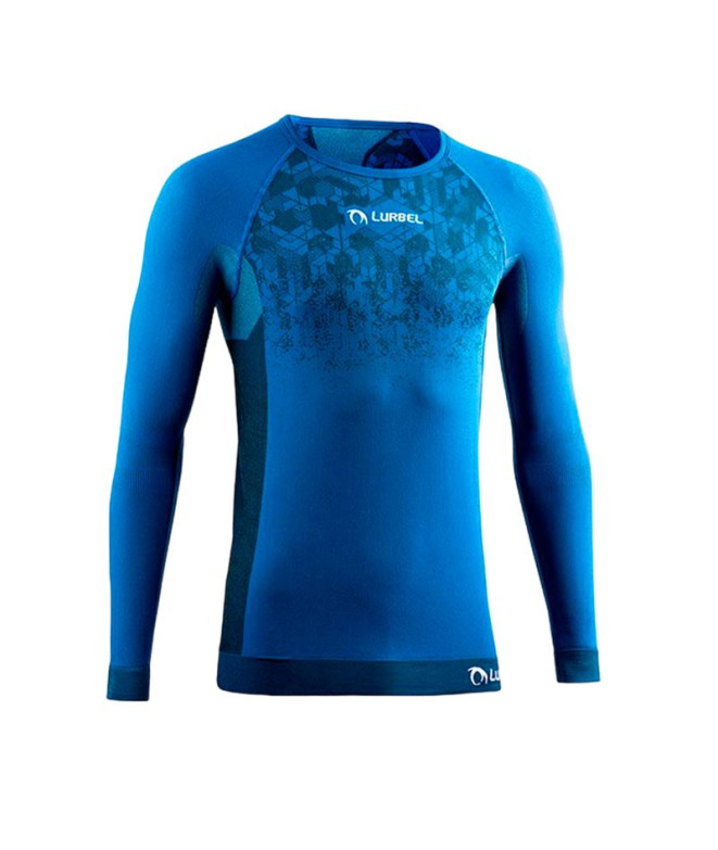 Camiseta Trail Lurbel from Win Manga comprida Azul Royal/Preto