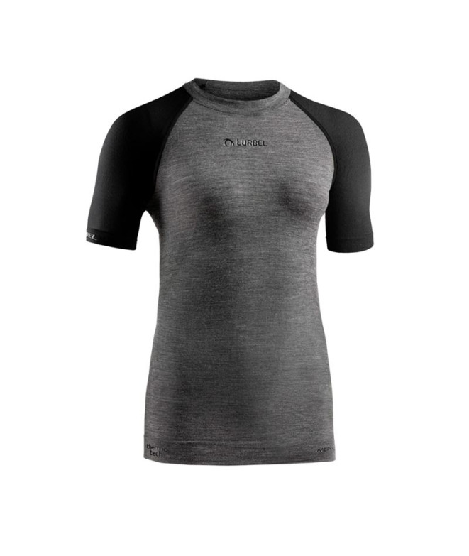 Camiseta de Trail Lurbel Move Short Sleeves Mujer Gris/Negro