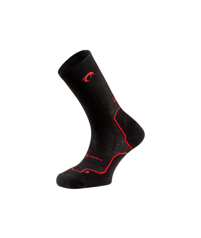 Meias Trail Lurbel de Ursus Five Preto/Vermelho