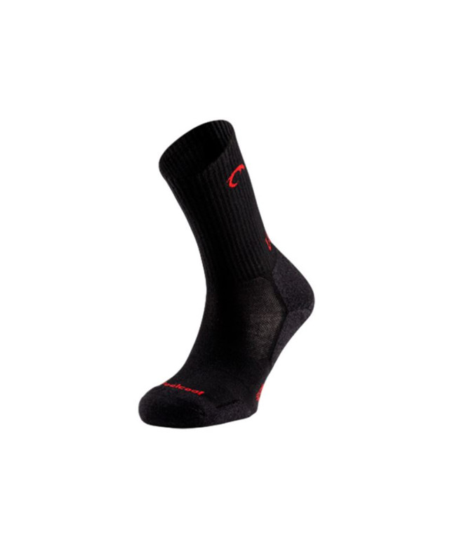 Meias Lurbel de Camino Five Preto/Vermelho