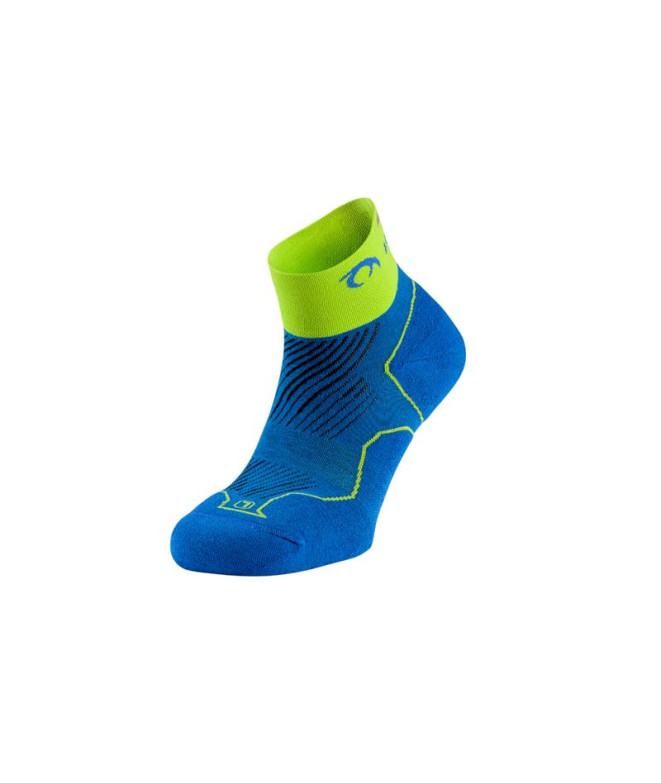 Calcetines de Running Lurbel Distance Three Azul Royal/Pistacho