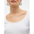 Camiseta Vero Moda maxi Myoft Uneck Branco brilhante Mulher