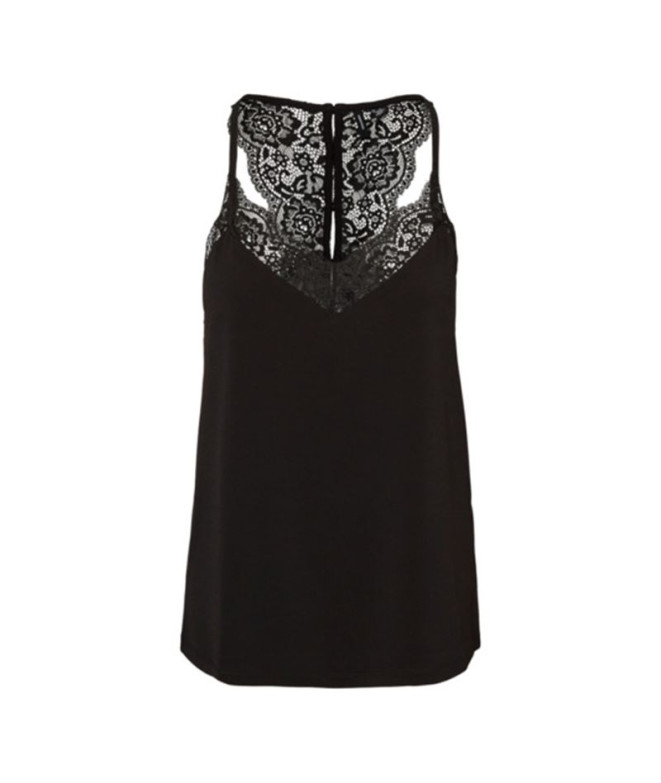 Camiseta Vero Moda ana/L Lace Preto Mulher