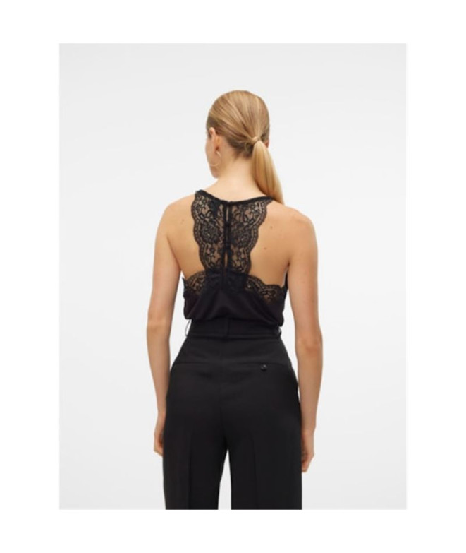 Camiseta Vero Moda ana/L Lace Black Mujer