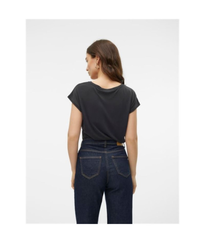 Camiseta Vero Moda fillis V-Neck Black Mujer