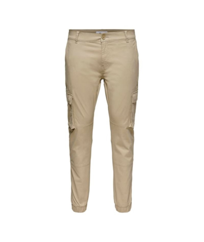 Calça Punho de cames ONLY & Sons Life 6687 Chinchila Homem