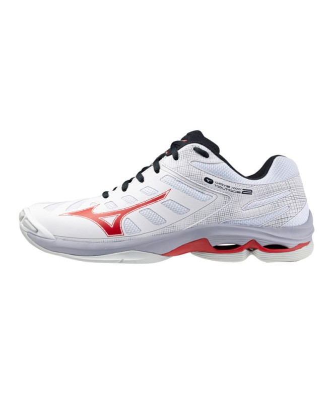 Chaussures Volley-ball Mizuno de Wave Voltage 2 White