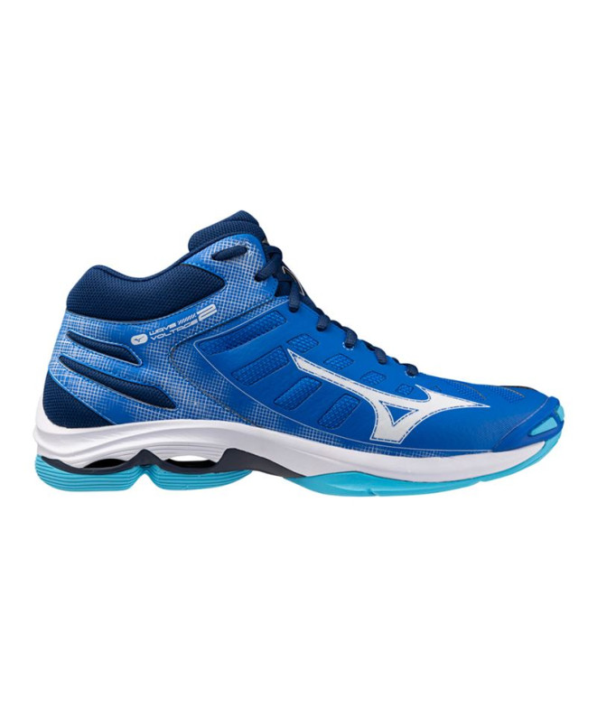 Chaussures Volley-ball Mizuno de Wave Voltage 2 Mid Blue