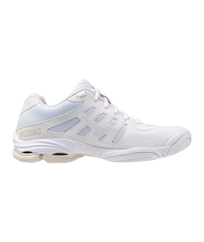 Chaussures Volley-ball Mizuno Femme de Wave Voltage 2 White