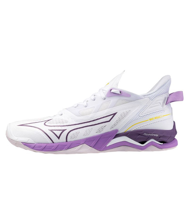 Chaussures Handball Mizuno Femme de Wave Mirage 5 White