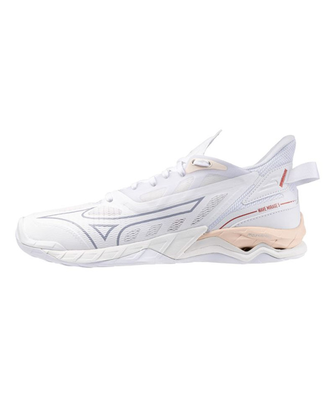 Sapatilhas Andebol Mizuno Mulher de Wave Mirage 5 Branco