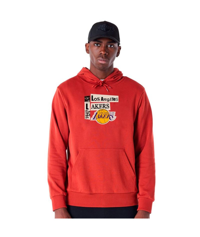 Sudadera New Era NEWSPAPER GRAPHIC LA Lakers Hombre