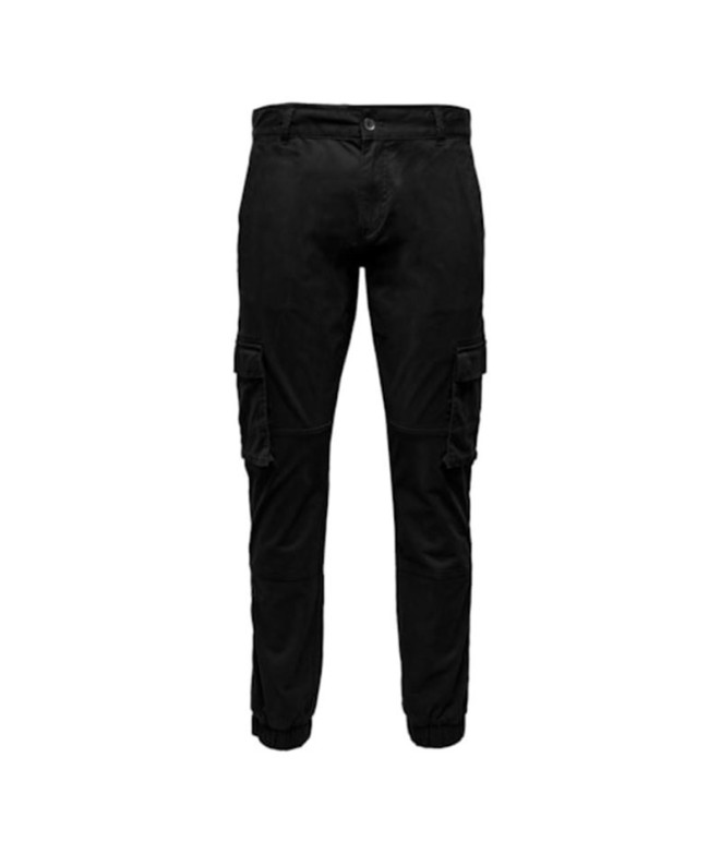 PantalonOnly & Sons cam Stage Cargo Cuff Life 6687 Black Homme