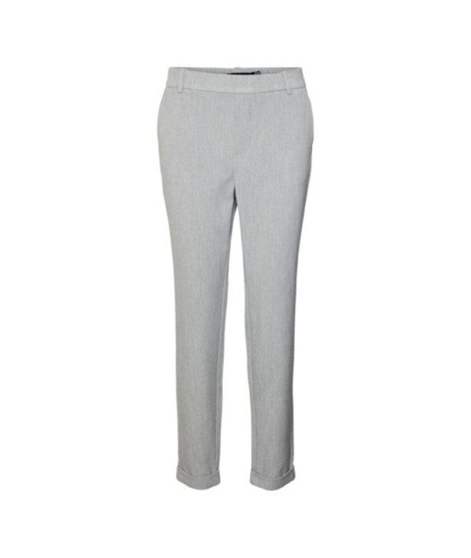 Pantalon Vero Moda maya Looseolid Gris clair Mélange Femme