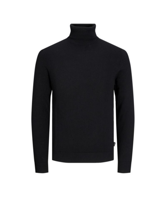 Jack and Jones eemil Knit Roll Black Pullover Homme