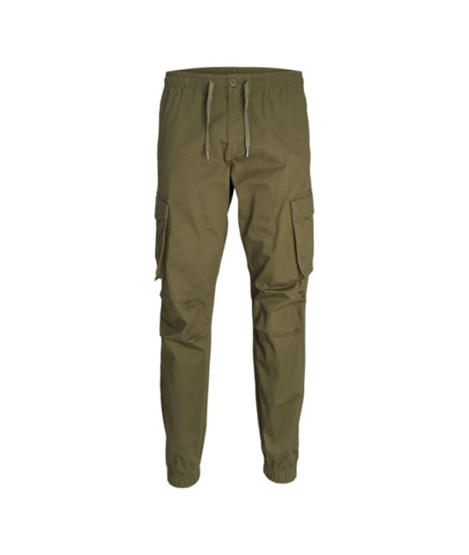 Calça Homem Jack & Jones stkane noah Cuffed Cargo Olive Night