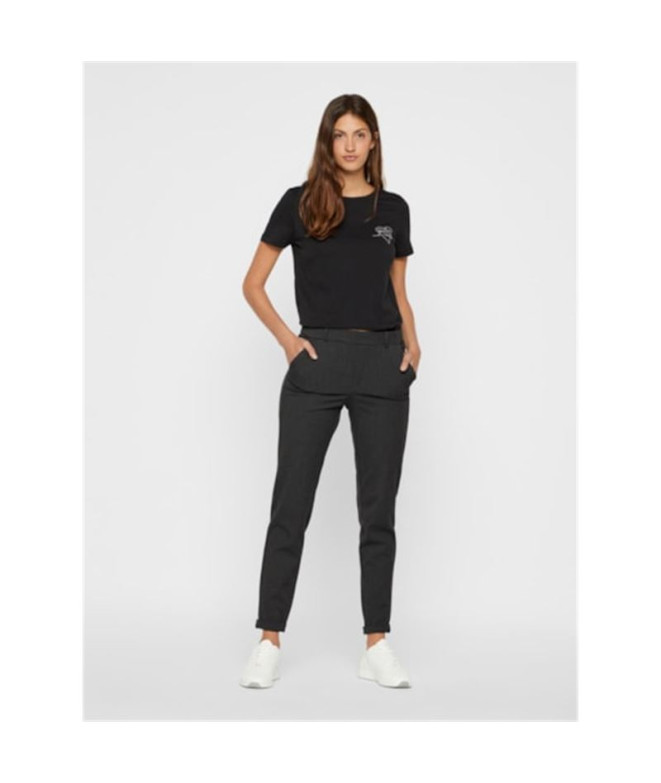 Calça Vero Moda maya Looseolid Dark Grey...