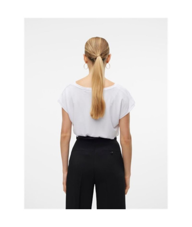 Camiseta Vero Moda fillis V-Neck Bright White...
