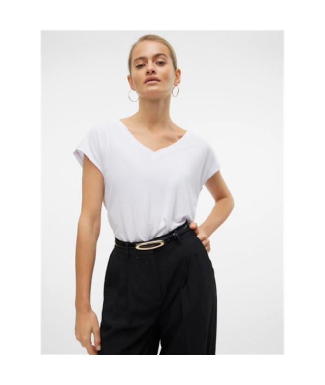Camiseta Vero Moda fillis V-Neck Bright White...
